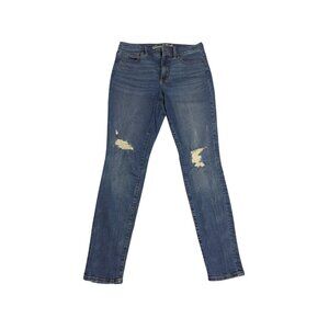 Universal Thread Womens High-Rise Distressed Skinny Jeans Size 6 Blue Denim